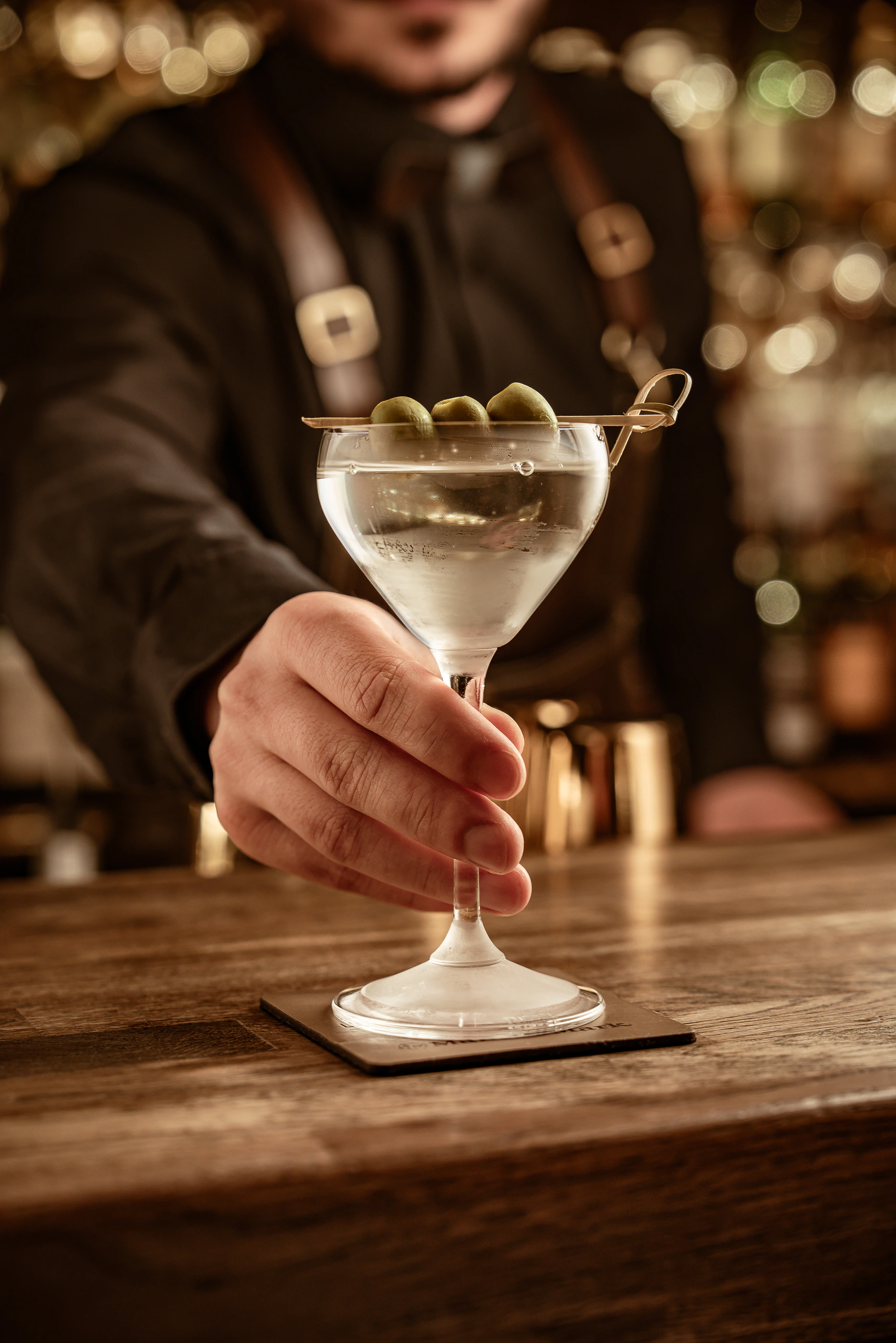 Martini mit drei Oliven